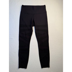 Lululemon Wunder Under High-Rise Mesh Panel Leggings Black Size 6
